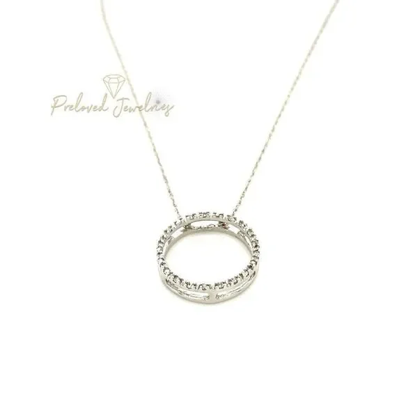 10k Diamond Eternity Pendant Necklace - Picture 2 of 10